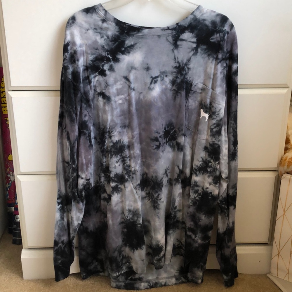 Pink Tie-Dye Long Sleeve Shirt